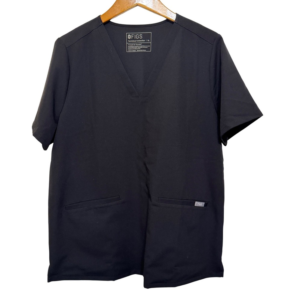 FIGS Casma V-Neck Scrub Top Womens XL Black